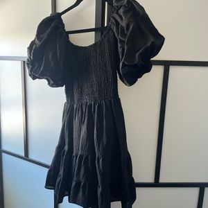 Fashion brand company puff sleeve mini dress XS